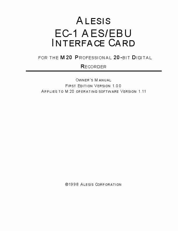 Alesis Network Card EC-1 A ESEBU-page_pdf
